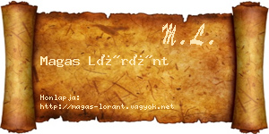 Magas Lóránt névjegykártya